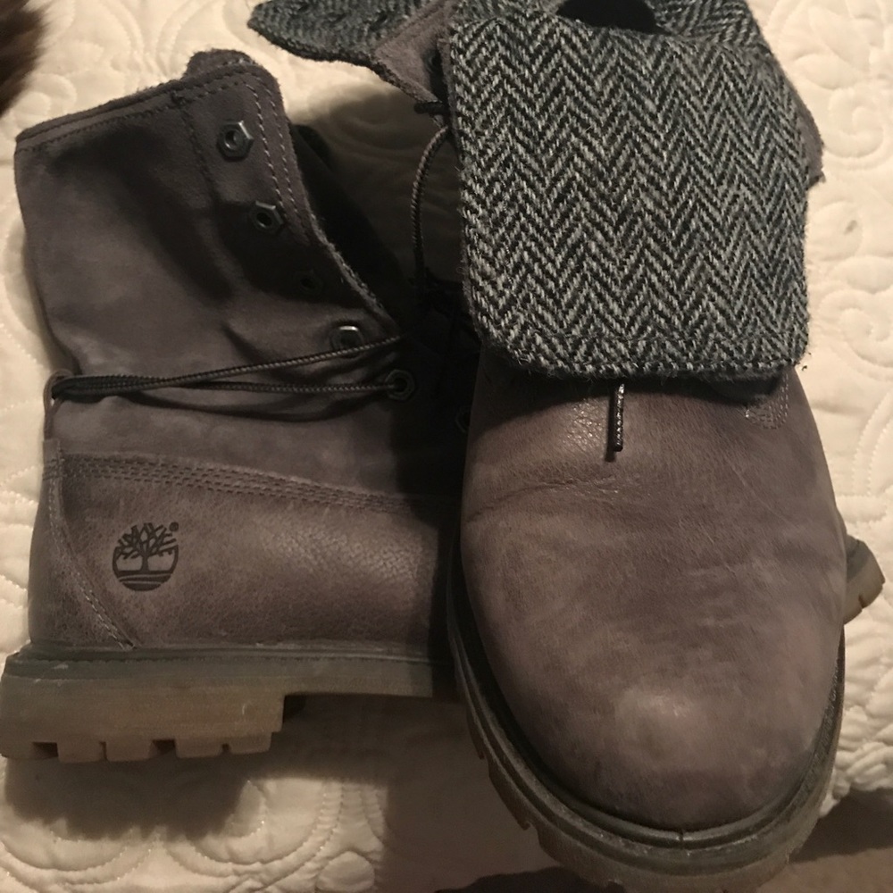 Flannel foldover Timberlands