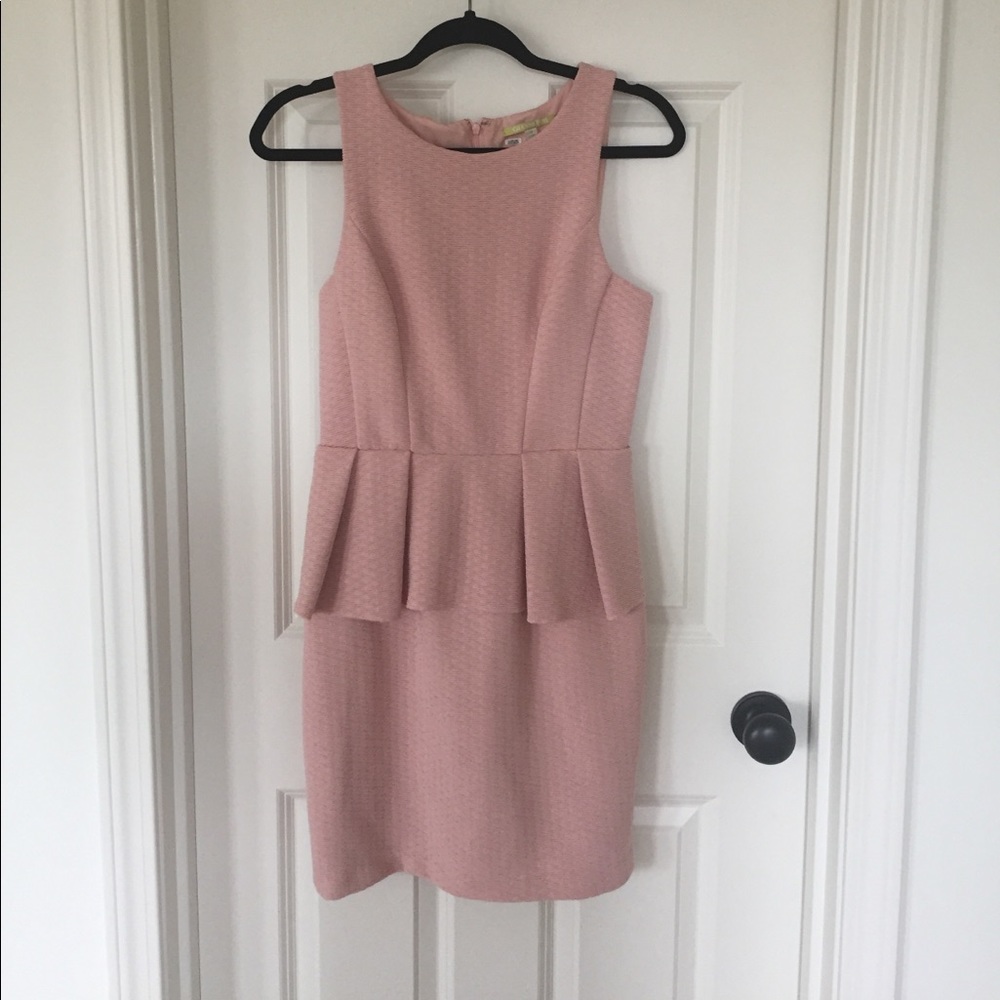 Dusty Rose Peplum Dress