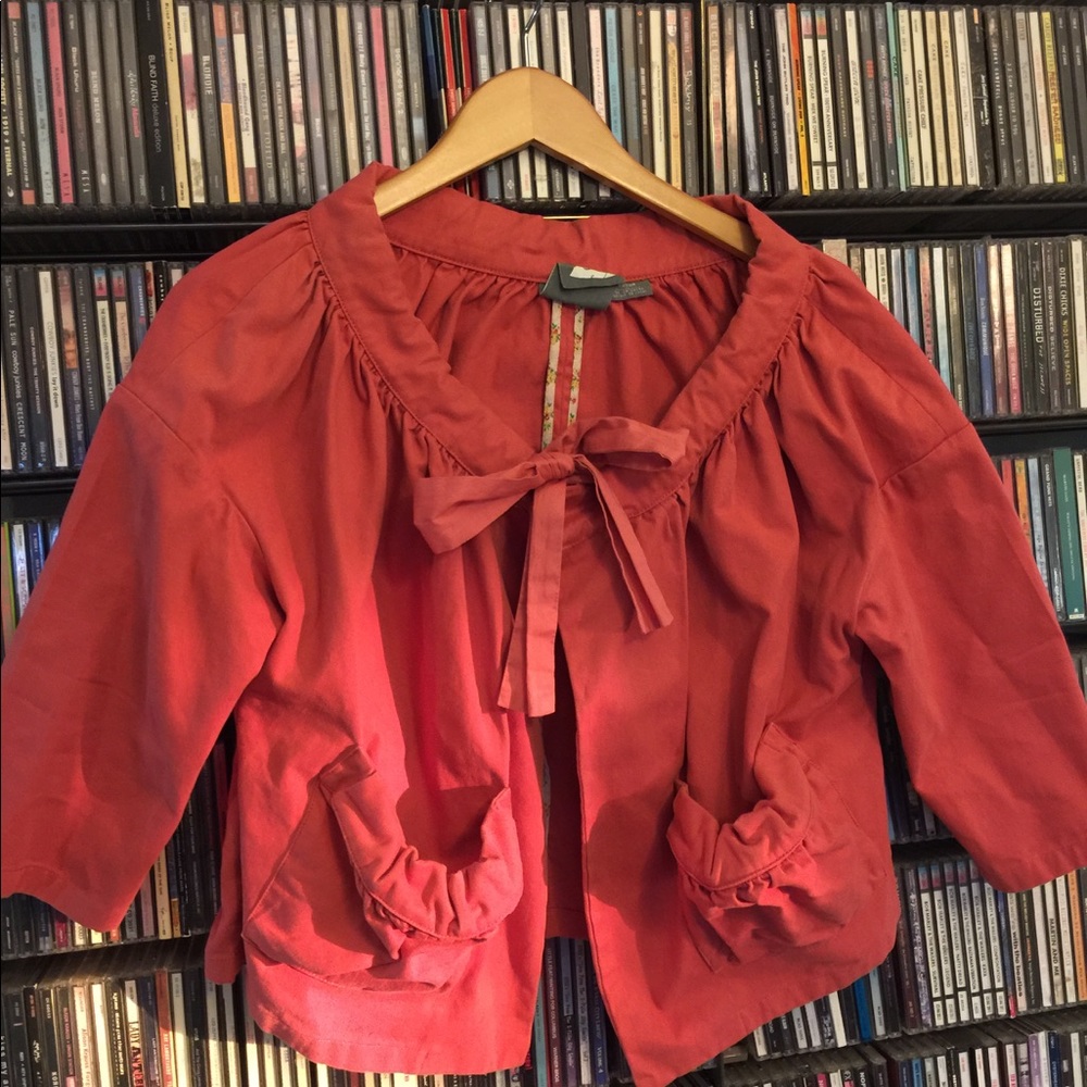 Salmon jacket, 3/4 length sleeve, size medium