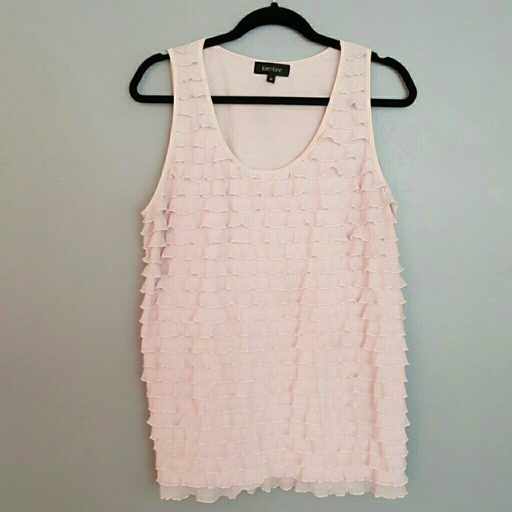Flouncy pink party top