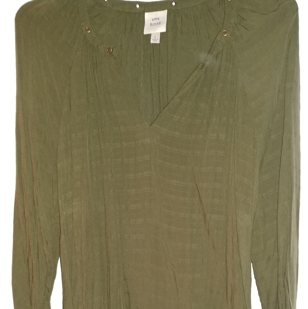 Ladies Olive long sleeve