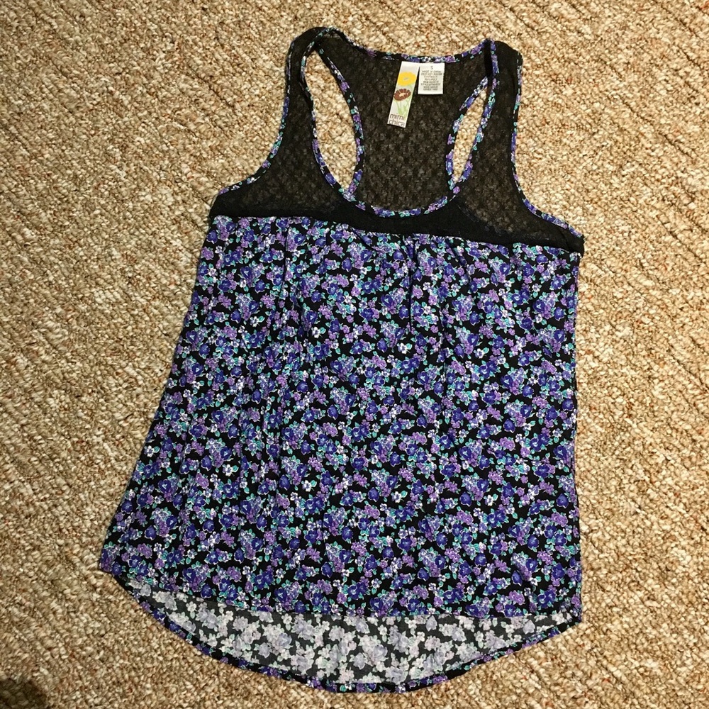 Mimi Chica Floral Racerback Tank