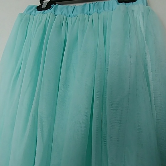 HP🔥NWOT MINT GREEN TULLE MIDI SKIRT OSFM OR M/L😎 - Picture 2 of 8