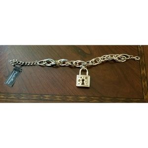 Gold Padlock Locket Bracelet