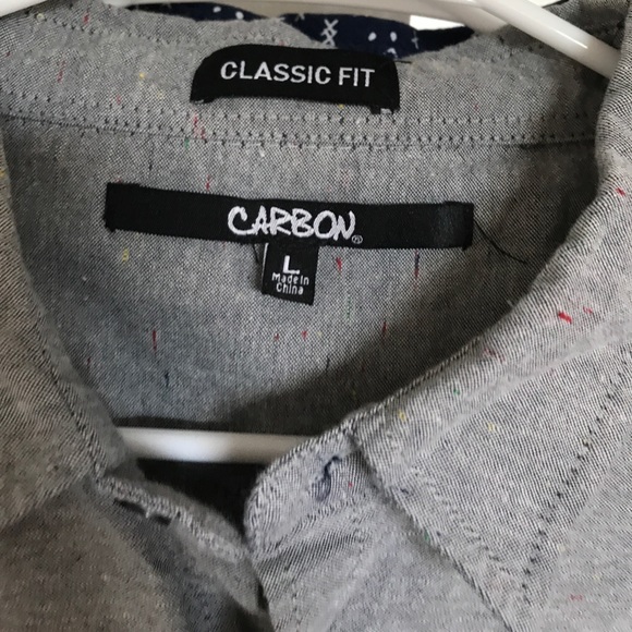 Grey Carbon classic fit Long Sleeve Polo - Picture 2 of 2