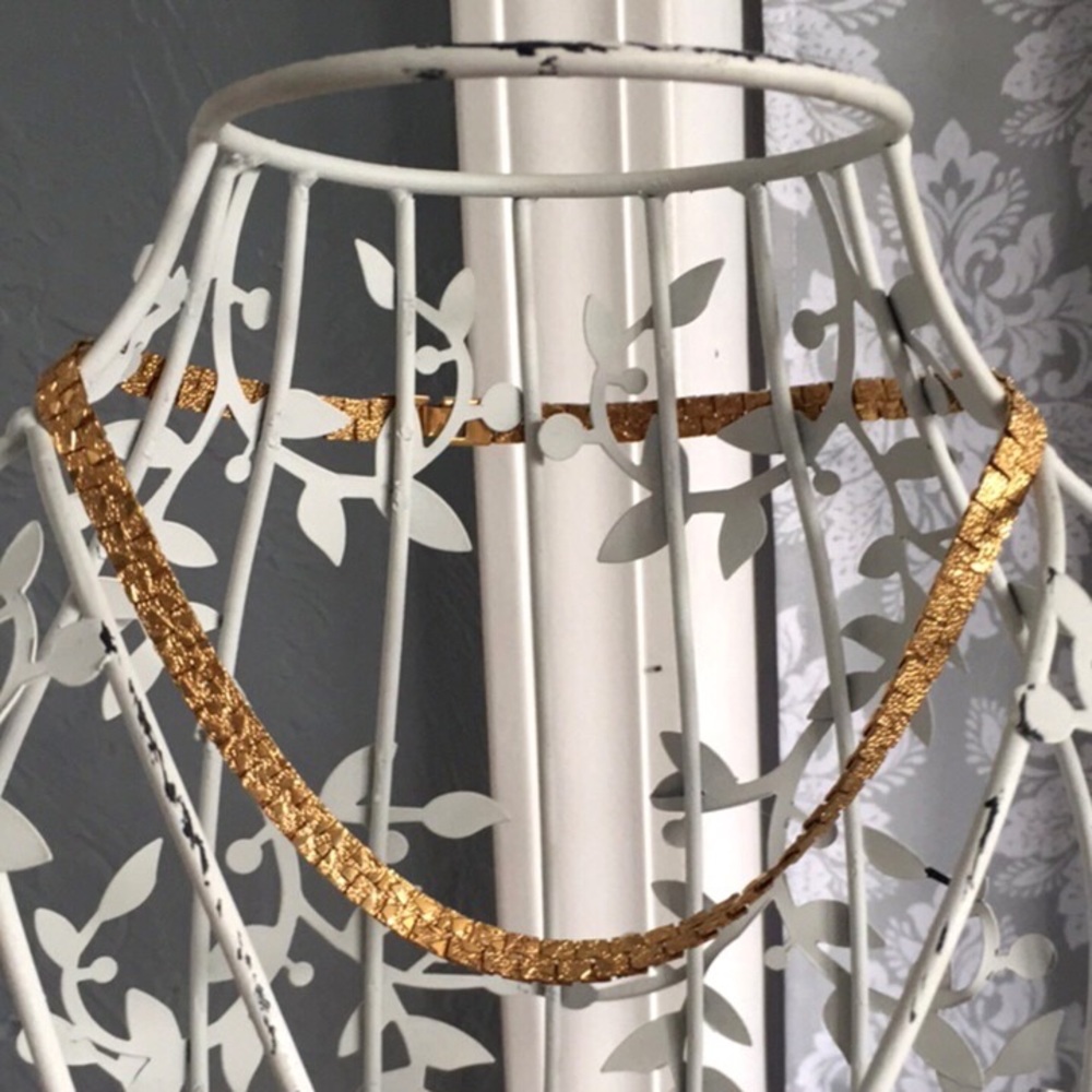 Gold Crushed Metal Necklace