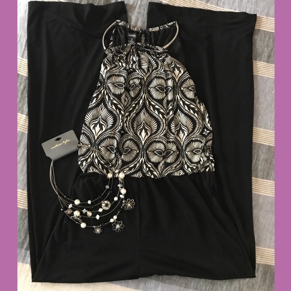 Black and white Alfani jumpsuit