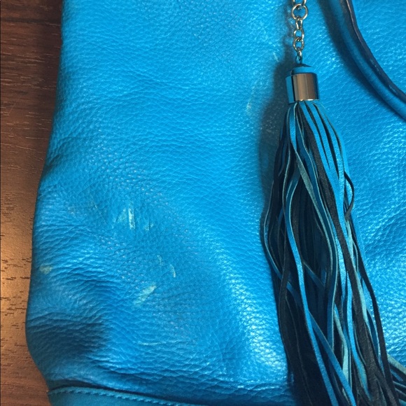 DVF Drew Bucket Bag in Peacock Blue - Picture 3 of 8