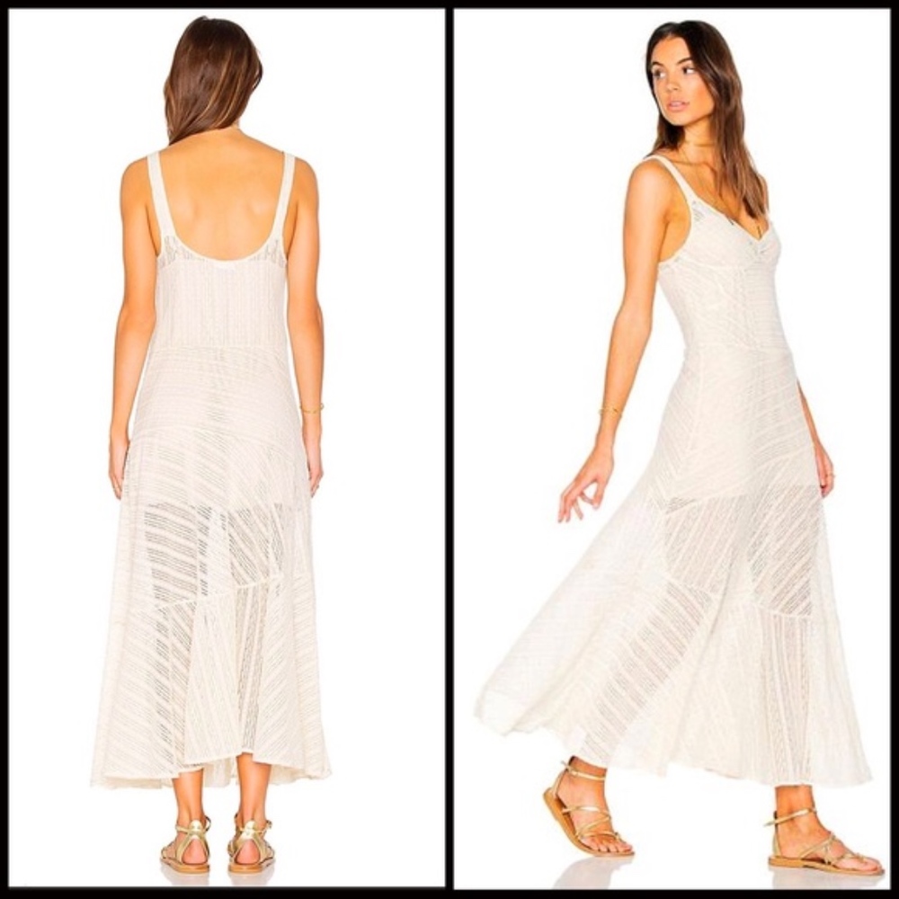 ❌SOLD❌FREE PEOPLE Ivory Maxi Slip Dress - Picture 5 of 7