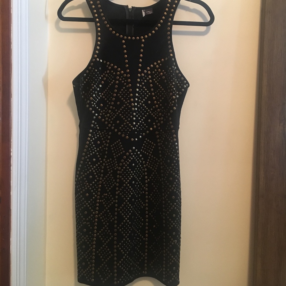 Black and gold dress