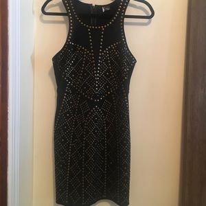 Black and gold dress