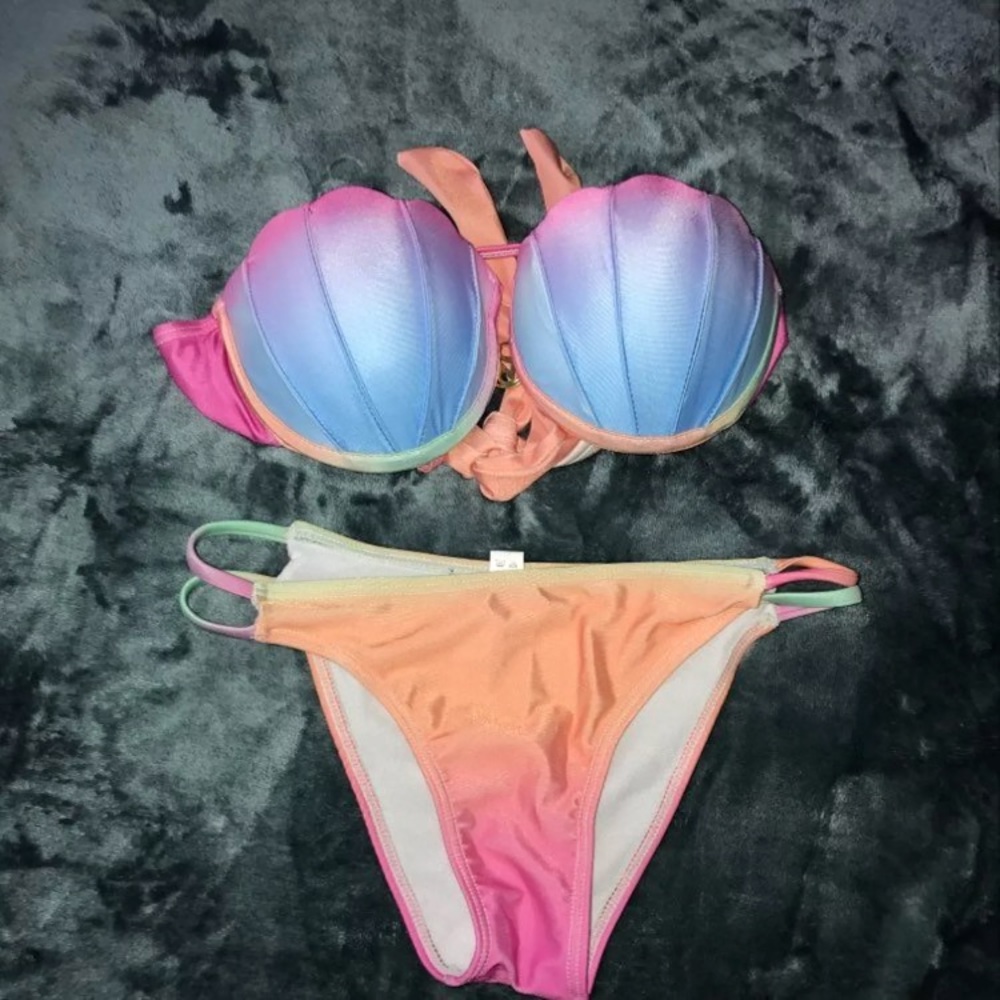 Women's push up seashell bikini