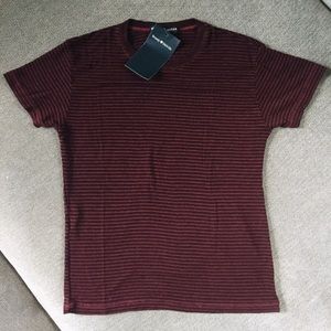 NWT Burgundy and Black Striped Shirt