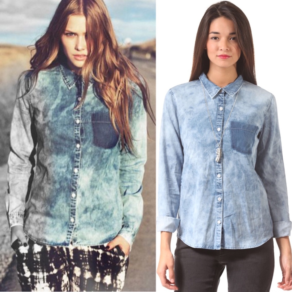 Volcom Acid Wash Button Up