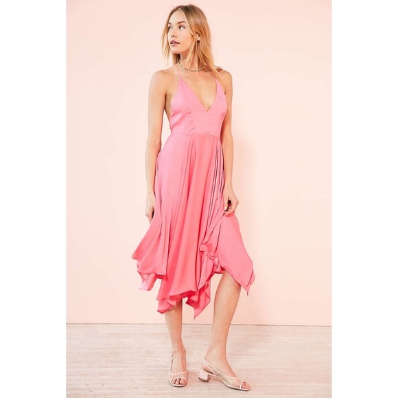 NWT UO Flowy Pink Midi Dress Size 6 - Picture 2 of 8