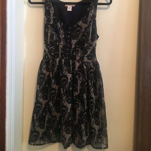 Navy blue/slight purple & grey dress