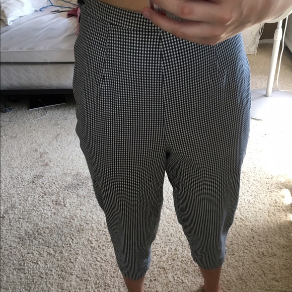 ✨GINGHAM CROPPED HIGH WAISTED PANTS✨NOT BRANDY - Picture 6 of 6