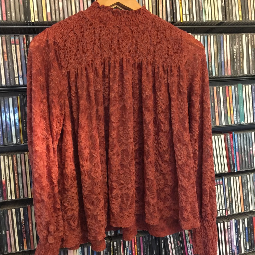 Rust colored lace top