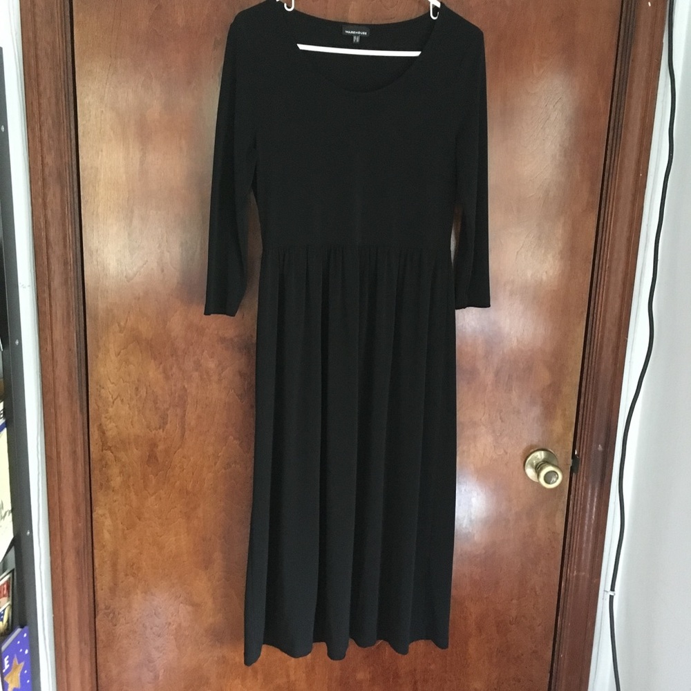 Asos Warehouse Black Midi Dress