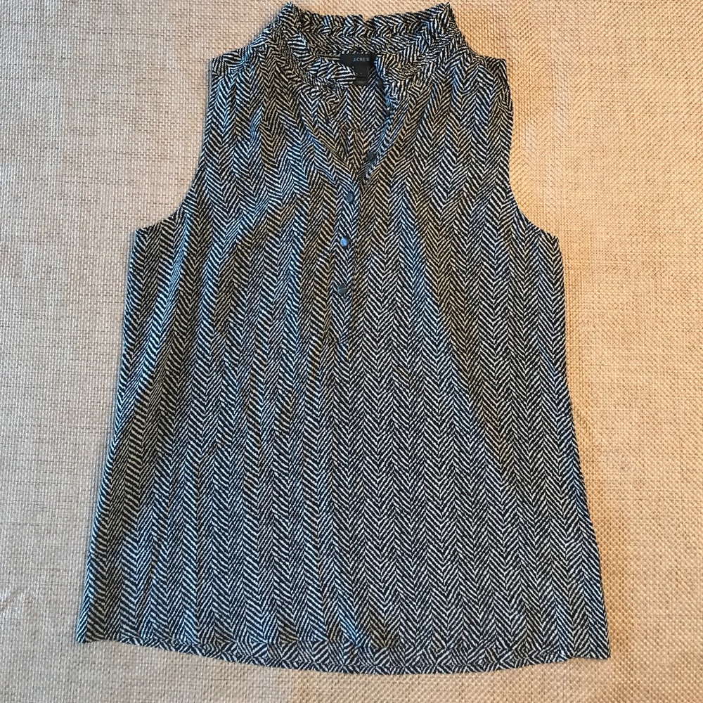 NWOT J. Crew herringbone Natascha tank size 4