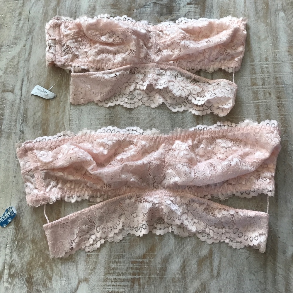 Free People Deep in the Dark Lace Bandeau {pink} - Picture 2 of 5