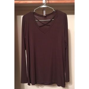 Criss Cross long sleeve top