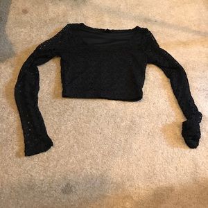 Black crop top