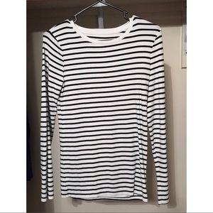 Striped long sleeve top