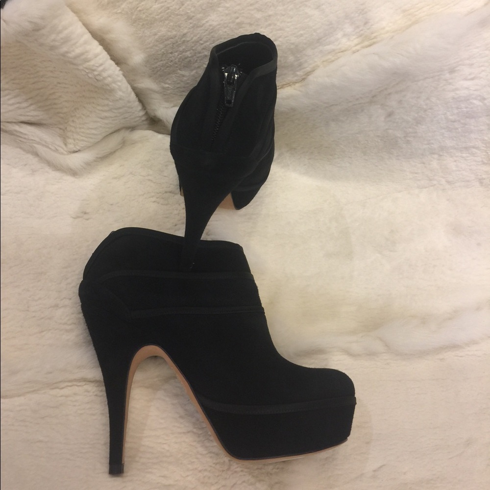 Black suede boots