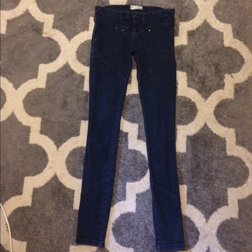 Dark Blue Free People Jeans