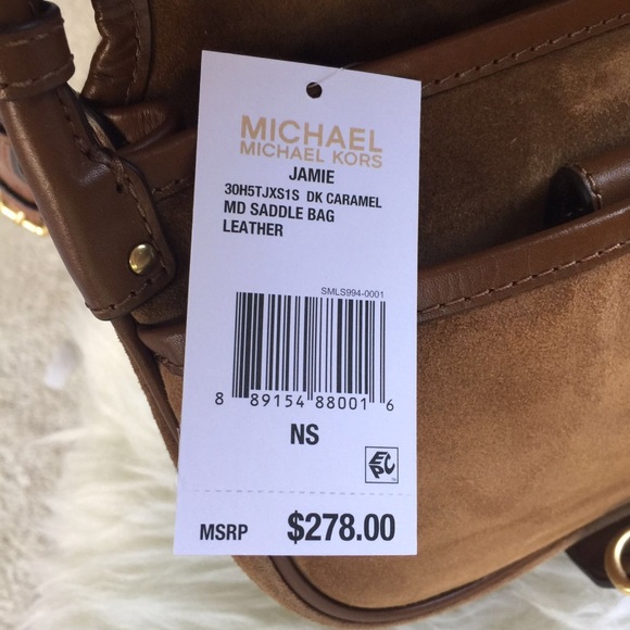 Michael Kors Jamie Medium Saddle Bag Dark Caramel - Picture 5 of 6