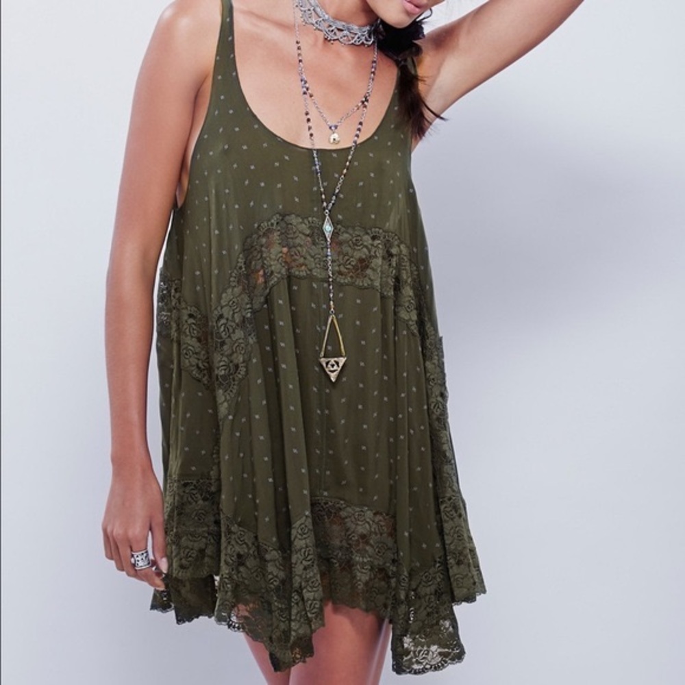Free People She Swings Tunic - Forest Green