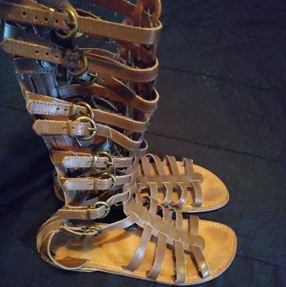 $125 ALL LEATHER SUPERHI Gladiators ! LEATHERSOLES