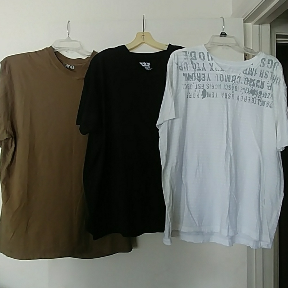 LOT OF 3 PLUS SIZE SS T SHIRTS NEW/LIKE NEW/UNISEX