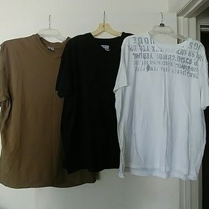 LOT OF 3 PLUS SIZE SS T SHIRTS NEW/LIKE NEW/UNISEX