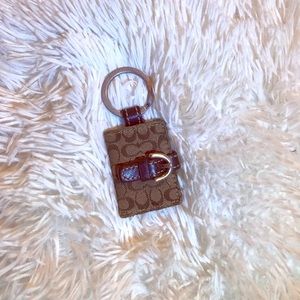 Coach signature mini photo key chain