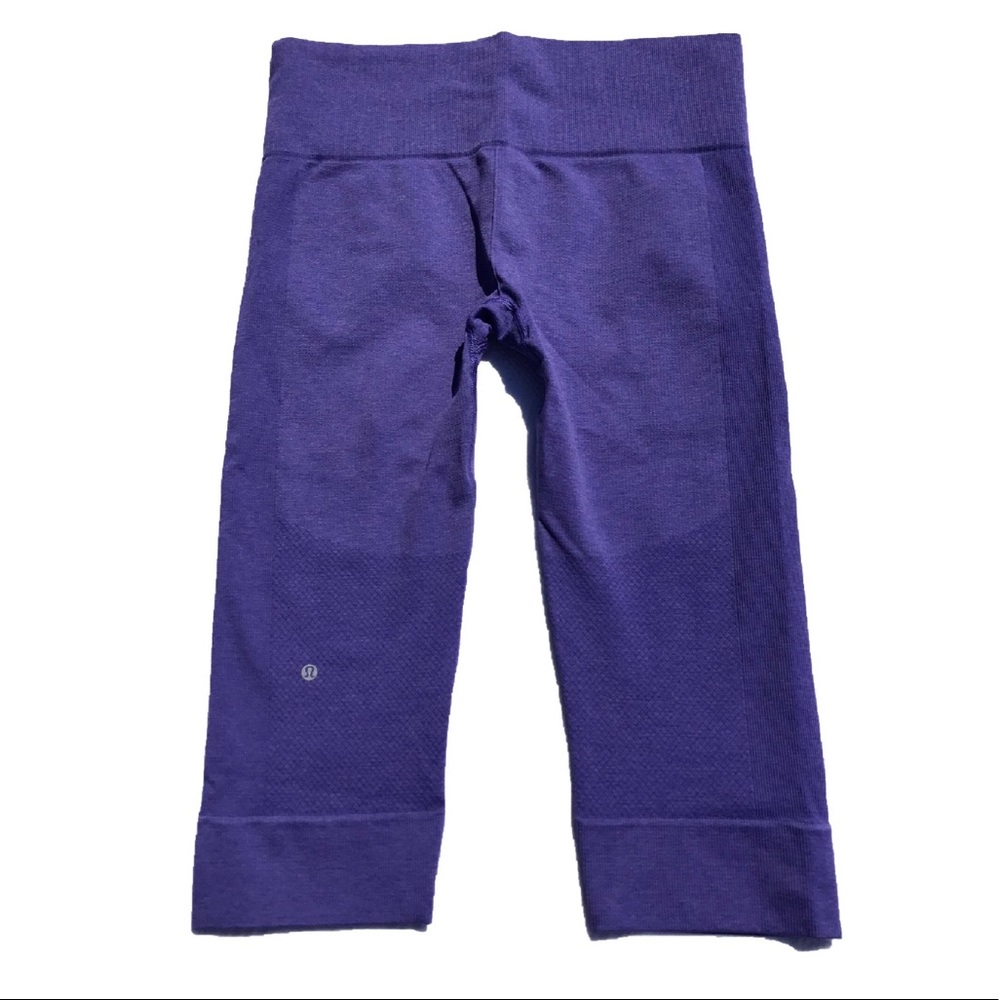 Lululemon Purple Seamlessly Street Crop Size 8