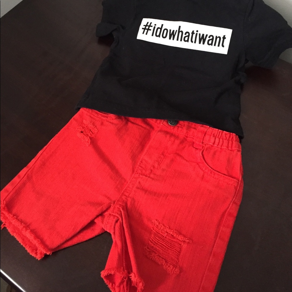 ✨ Children's place tee and shorts