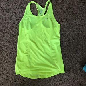 Neon yellow Nike tank top
