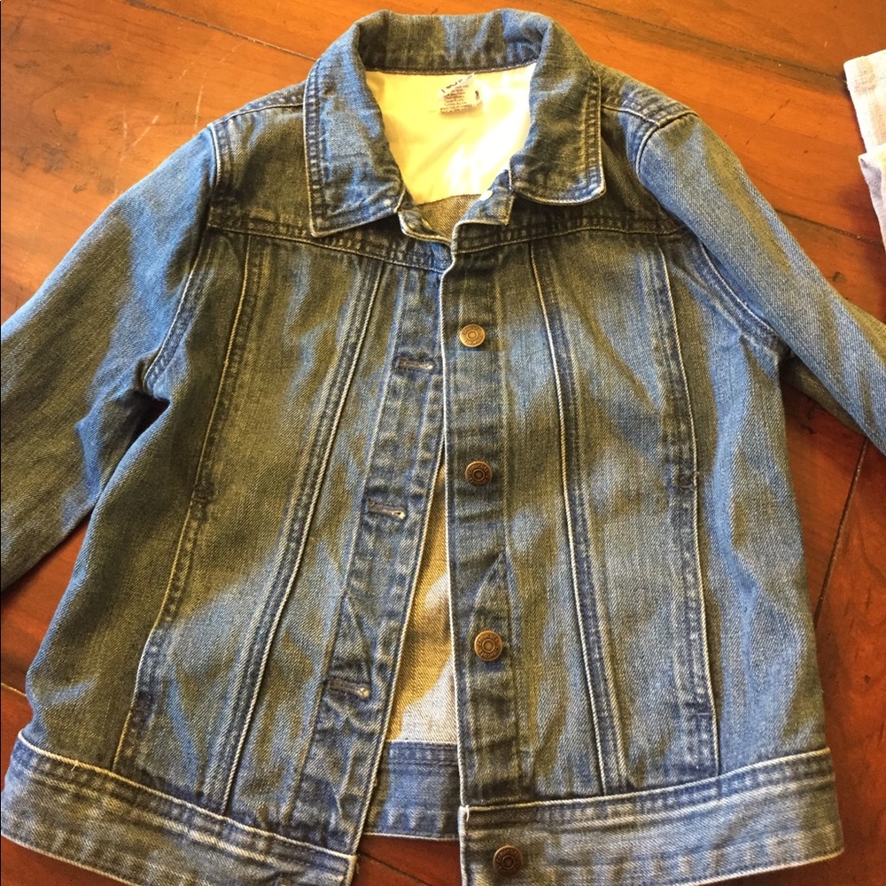 Girls size 12 Crewcuts faded denim jacket