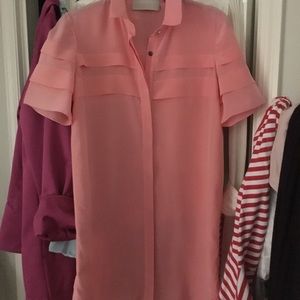 Jason Wu Coral Silk Shirt Dress
