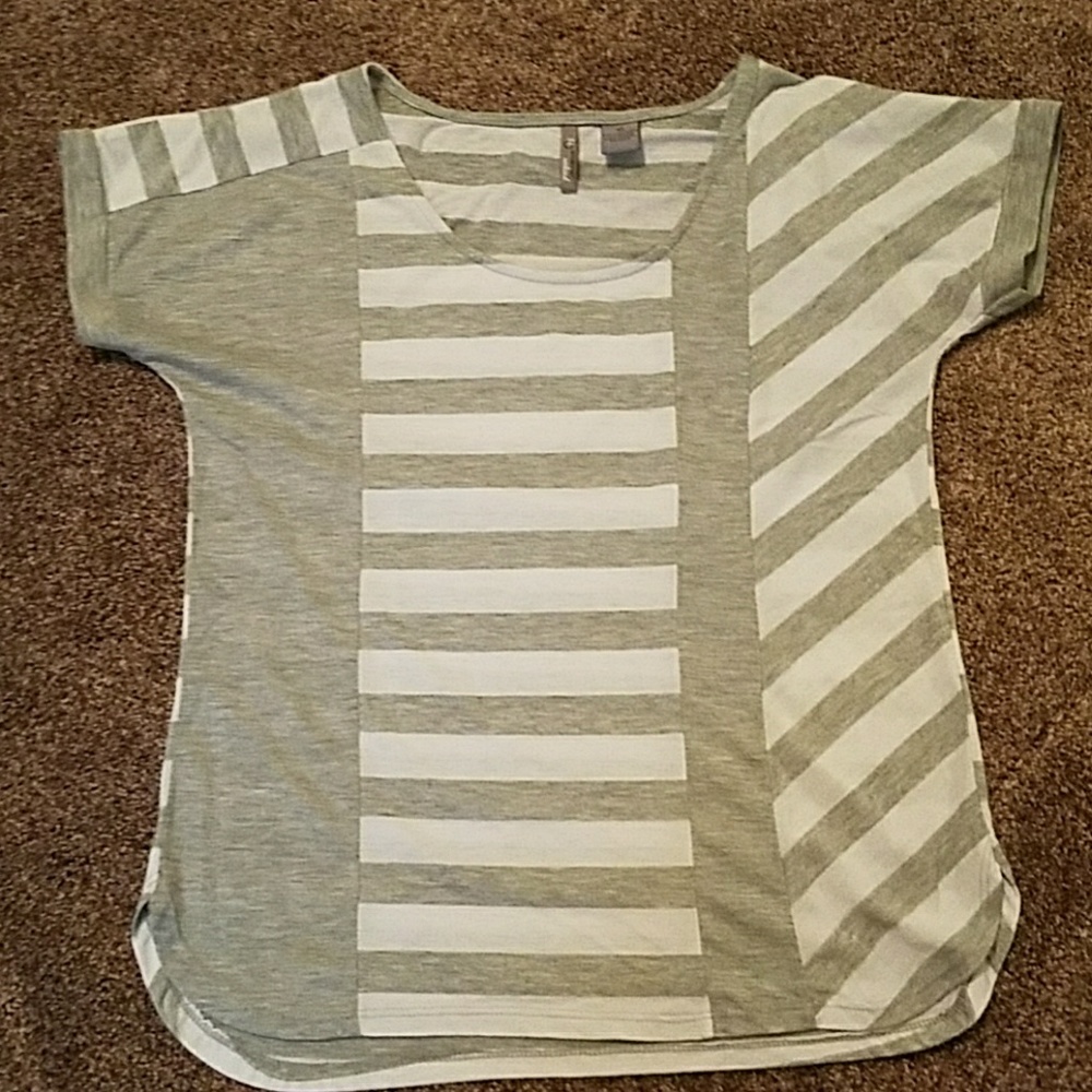 White and grey top