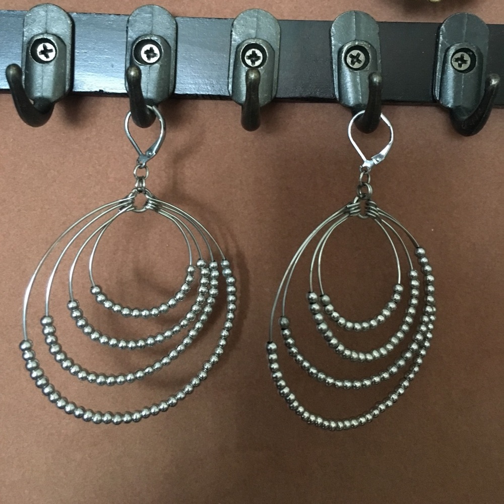 Silver hoop earrings
