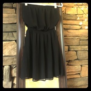 Express Strapless Black Dress