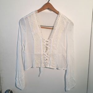 Flowy Cropped boho top