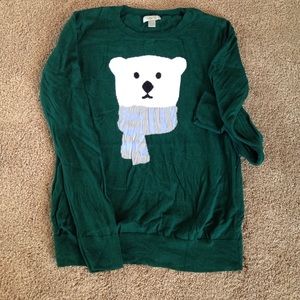 Emerald green loft sweater.