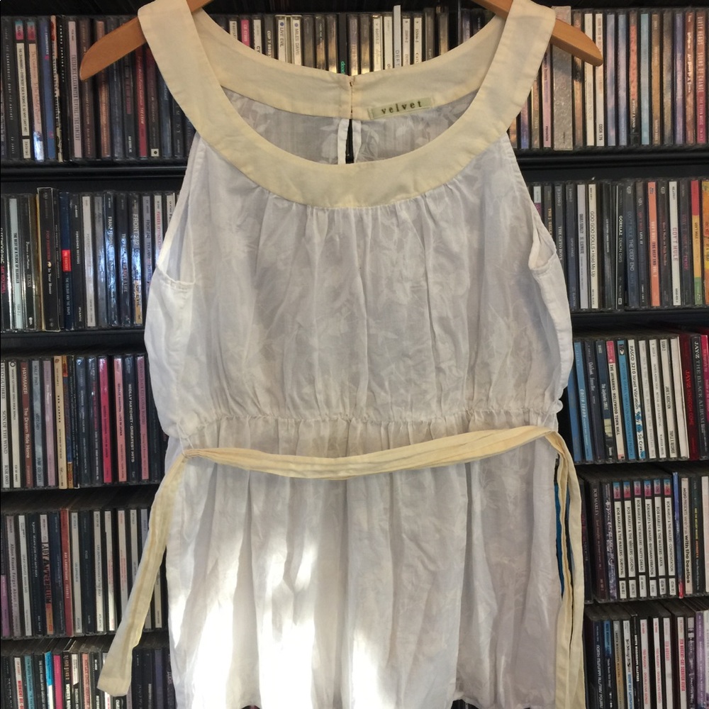 White summer weight tank