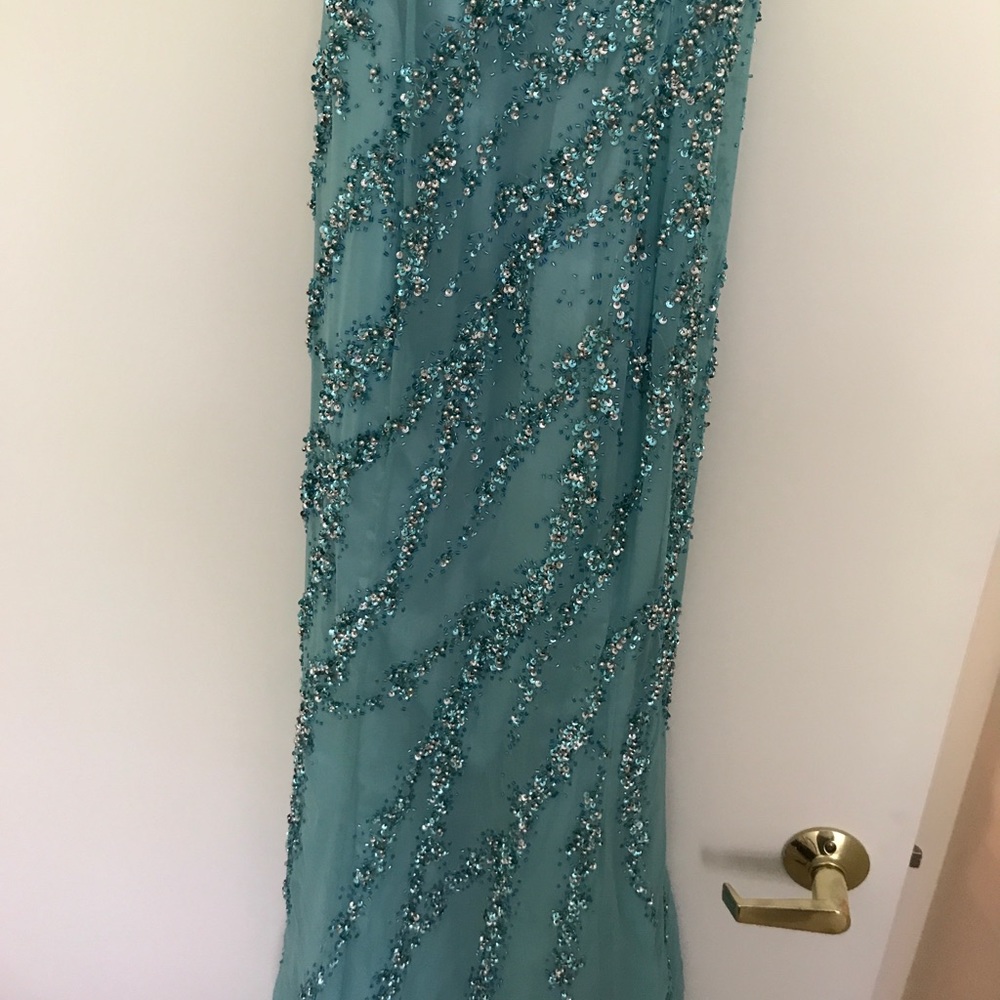 PERFECT PAGEANT DRESS!!! Alyce Designs Aqua Pageant Dress in Size 4 - Picture 5 of 8
