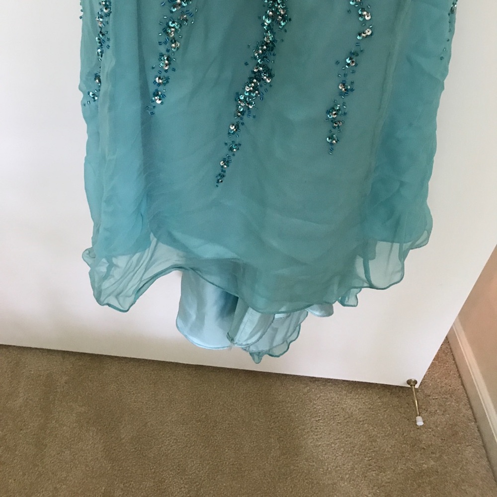 PERFECT PAGEANT DRESS!!! Alyce Designs Aqua Pageant Dress in Size 4 - Picture 6 of 8