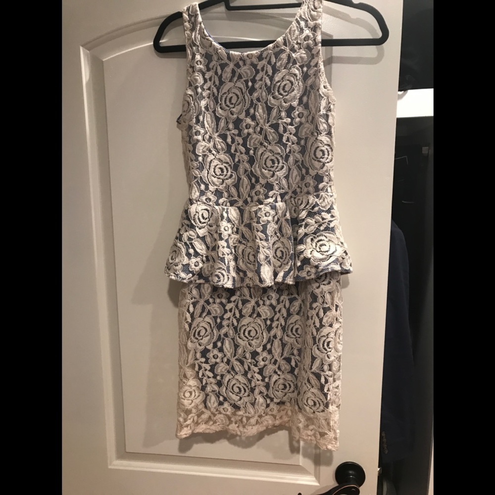 Lace peplum dress